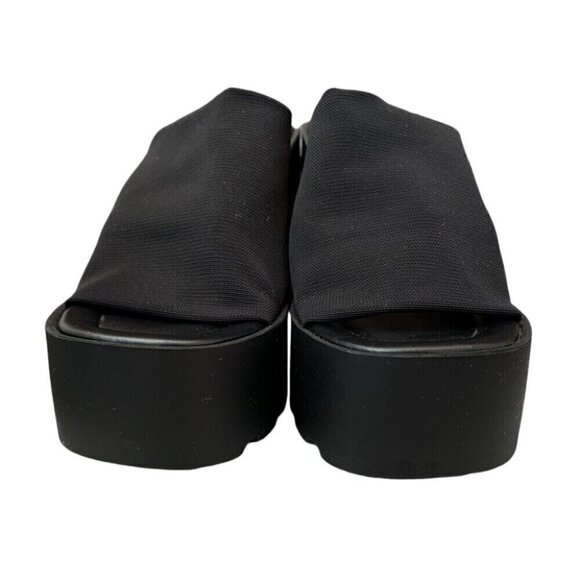 l'intervalle Jourdan Black Lycra Heels Sandals Womens 38/7.5-8 Black Y2K Italy - Picture 7 of 10